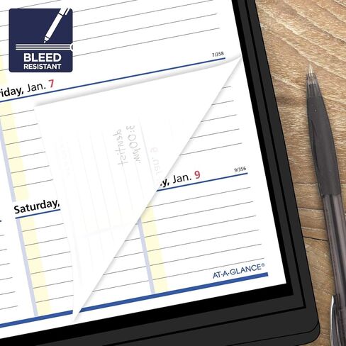 إعادة تعبئة تقويم المكتب اليومي AT-A-GLANCE 2023، 3-1/2 بوصة × 6 بوصة، أوراق فضفاضة، ملاحظات سريعة (E51750) in Kuwait