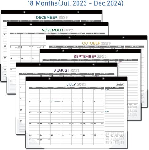 تقويم مكتب 2021-2022 - تقويم مكتب شهري كبير 18 شهرًا، 17 انش × 12 انش، وسادة مكتب، يوليو 2021 - ديسمبر 2022، مكعبات مسطرة كبيرة، قائمة المهام والملاحظات، افضل تقويم مكتب للتنظيم in Kuwait
