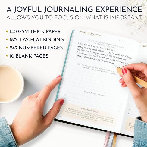 RYVE Gratitude Journal for Men: 6-Month Guided Mindfulness Journal with Prompts - Daily Gratitude Journal, Mens Journal for Writing, Mind Journal Men, Daily Journal Men, Mindfulness Gifts for Men in Kuwait