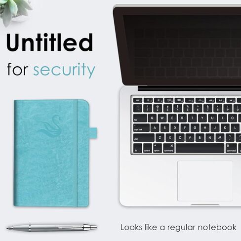 JXSELECT Elegant Password Book with Alphabetical Tabs - Hardcover Password Book for Internet Website Address Login - 5.2" x 7.6" Password Keeper and Organizer w/Notes Section & Back Pocket (Black) in Saudi Arabia