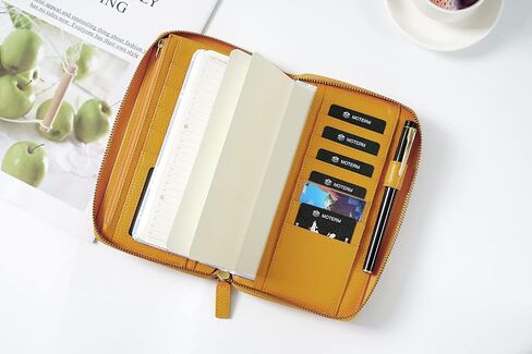 Moterm Zippered Leather Cover for Weeks - Fits Hobonichi Weeks and Weeks Mega Notebook Planners (Pebbled-Burnt Orange) in Saudi Arabia