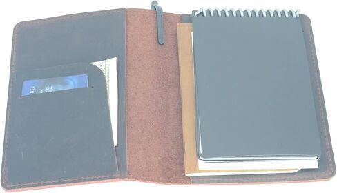 JJNUSA متوافق مع Rocketbook Mini Cover Smart Business مصنوع يدويًا من الجلد الأصلي المتعثر غطاء دفتر الملاحظات لحامل البطاقات الصغير 3.5 بوصة × 5.5 بوصة زهرة in Kuwait