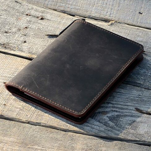 JJNUSA متوافق مع Rocketbook Mini Cover Smart Business مصنوع يدويًا من الجلد الأصلي المتعثر غطاء دفتر الملاحظات لحامل البطاقات الصغير 3.5 بوصة × 5.5 بوصة زهرة in Kuwait