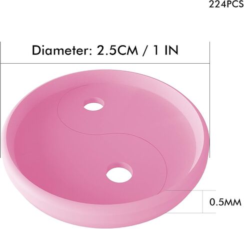 Enjoy Myself 224 Pieces Plastic Expansion Discs, 1 Inch Book Discbound Binding Discs, 7 Colors Mini Binding Ring Discs for Notebooks and Planners in Saudi Arabia