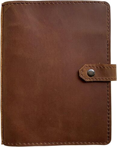 2024-2025 Leather Planner - A5 Genuine Leather Binder Planner with Weekly & Monthly Pages for Men and Women, Inner Pockets and Pen Holder, Refillable in Saudi Arabia