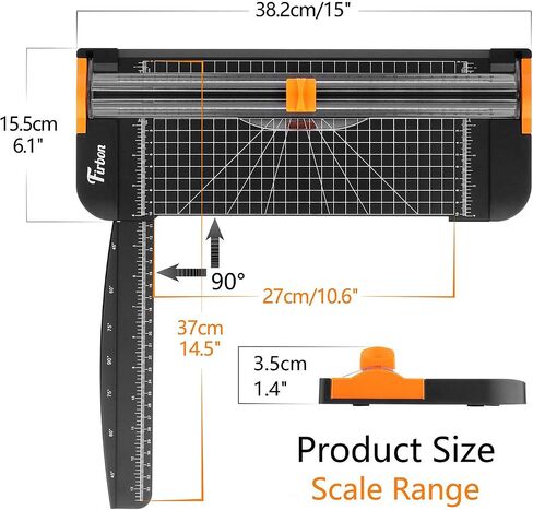 Firbon Green A4 Paper Cutter 12 Inch Titanium Straight Paper Trimmer with Side Ruler for Scrapbooking Craft, Paper, Coupon, Label, Cardstock in Saudi Arabia