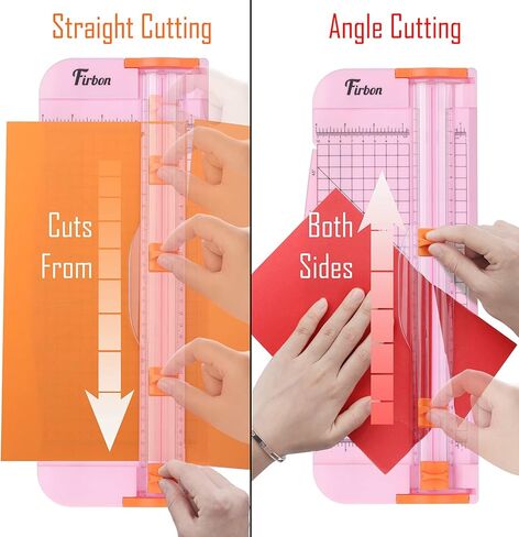 Firbon A4 Paper Cutter 12 Inch Titanium Straight Paper Trimmer with Side Ruler for Scrapbooking Craft, Paper, Coupon, Label, Cardstock(Pink) in Kuwait
