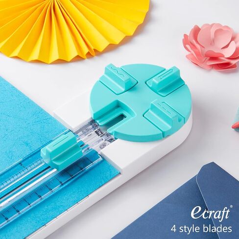 Ecraft Paper Trimmer Replacement Blades Use for 4 Style Multi-Function Scrapbooking Tool with Dial Blades of Wave Paper Cutter Blade Refills Mint Green (4 Pack） in Saudi Arabia