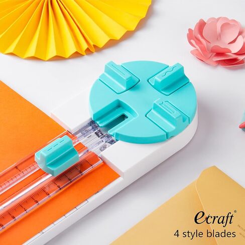 Ecraft Paper Trimmer Replacement Blades Use for 4 Style Multi-Function Scrapbooking Tool with Dial Blades of Wave Paper Cutter Blade Refills Mint Green (4 Pack） in Kuwait