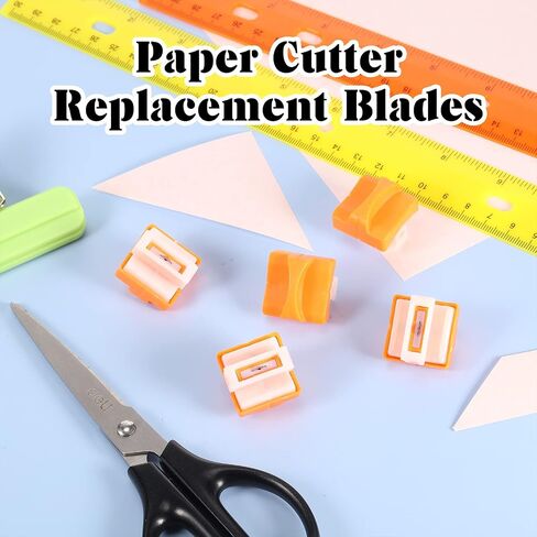 Honoson 6 Pieces Paper Cutter Replacement Blades Paper Trimmer Blades Refill Craft Cutting Replacement Blades for A4 Cutter(Orange) in Saudi Arabia