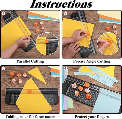 Honoson 6 Pieces Paper Cutter Replacement Blades Paper Trimmer Blades Refill Craft Cutting Replacement Blades for A4 Cutter(Orange) in Saudi Arabia