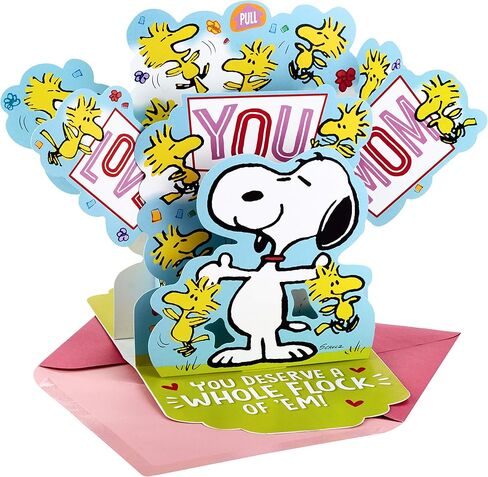 Hallmark Peanuts Pop Up Mothers Day Card from Son or Daughter (Snoopy and Woodstock) in Saudi Arabia