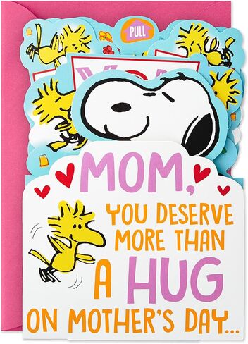 Hallmark Peanuts Pop Up Mothers Day Card from Son or Daughter (Snoopy and Woodstock) in Saudi Arabia