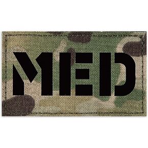 Petac Gear IR Infrared Reflection MED Medical Tactical Fastener Patch Hook-Fastener Backing 3.5x2 (MC) in Kuwait