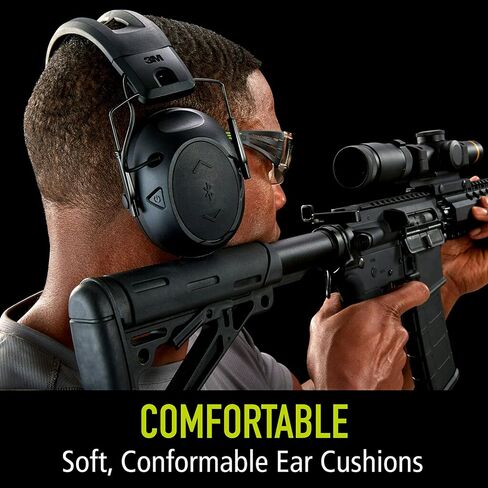 Peltor Sport Tactical 500 Smart Electronic Hearing Protector with Bluetooth Wireless Technology, NRR 26 dB, Bluetooth Headphones Ideal for the Range, Shooting and Hunting,Black in Kuwait