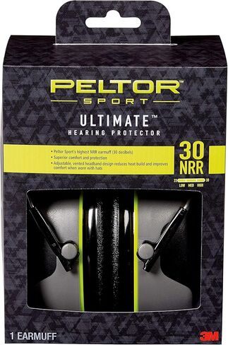 Peltor Sport Ultimate Hearing Protector, Black/Gray Earmuff, NRR 30 dB in Kuwait