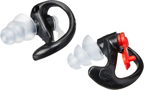 SureFire EP4 Sonic Defenders Plus filtered Earplugs, triple flanged design, reusable, Black, Large in Saudi Arabia