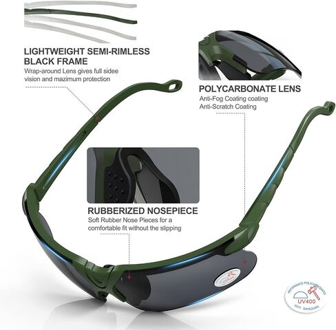 Xaegistac Shooting Glasses with Case Anti Fog Hunting Safety Glasses for Men Women in Saudi Arabia