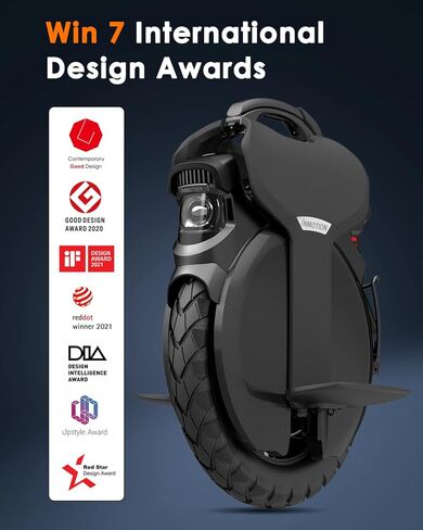 INMOTION V11 Electric Unicycle - 18 Inch Self-Balancing Monowheel, Equipped with 3.35'' Air Suspension, 75 Miles Long Range, Maximum Speed of 34MPH and 35° Climbing Ability in Kuwait