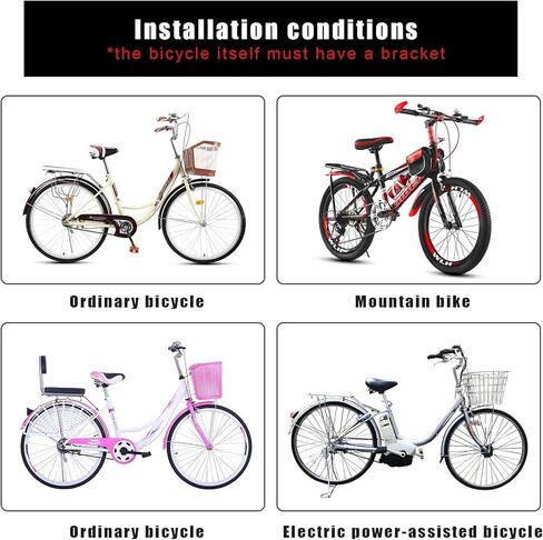 TWSOUL Rear Bicycle Seat for Child, Quick Dismounting Mount Kid Carrier, with Non-Slip Armrests, Protective Netand Pedals Padded Seat Belt, with Installation Tools (UP to 120 Pound) in Kuwait