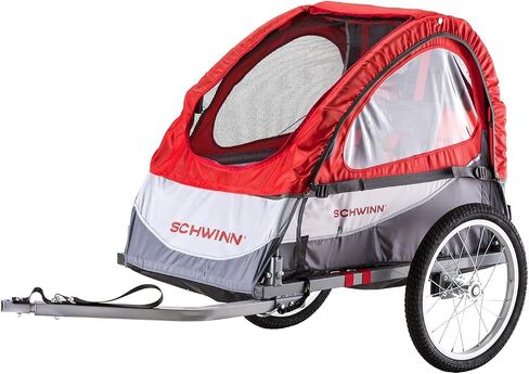 Schwinn Trailblazer Child Bike Trailer, Single Baby Carrier, Canopy, 16-inch Wheels, Red in Saudi Arabia