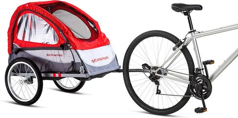 Schwinn Trailblazer Child Bike Trailer, Single Baby Carrier, Canopy, 16-inch Wheels, Red in Saudi Arabia