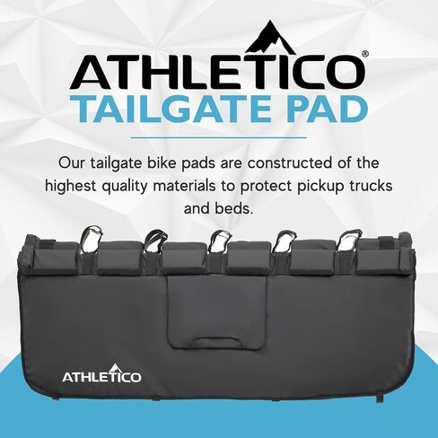 وسادة الباب الخلفي للدراجات من Athletico - وسادات دراجة الباب الخلفي للشاحنة - وسادة الباب الخلفي للدراجة تحمل ما يصل إلى 6 دراجات - تحمي سرير الشاحنة والدراجات الجبلية - وسادة الباب الخلفي لدراجة الشاحنة (شاحنة صغيرة (عرض 54 بوصة) متوسطة الحجم) in Saudi Arabia