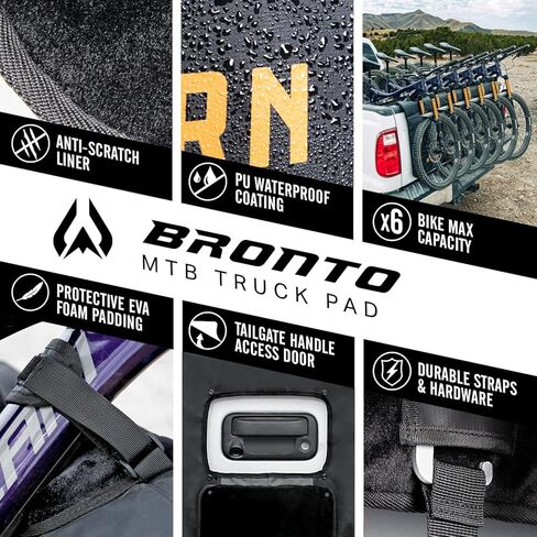 وسادة دراجة Wildhorn Bronto Tailgate مع 3 أشرطة EZ نظام التثبيت السريع - نقل آمن لما يصل إلى 6 دراجات جبلية - وسادة دراجة شاحنة ممتازة مقاومة للماء in Kuwait
