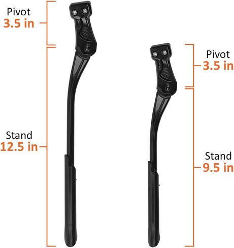BV Bike Kickstand - Easy to Install, Mountain Bike Kick Stand for 24-29" Bicycles - Adjustable Length, Non-Slip Sole, Aluminum Alloy Material - Black I Bicycle Kickstand, Kick Stands Adult Bike in Saudi Arabia