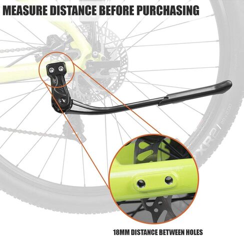 BV Bike Kickstand - Easy to Install, Mountain Bike Kick Stand for 24-29" Bicycles - Adjustable Length, Non-Slip Sole, Aluminum Alloy Material - Black I Bicycle Kickstand, Kick Stands Adult Bike in Saudi Arabia
