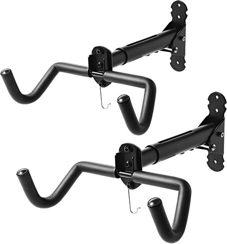 Bike Wall Mount Hanger - Horizontal Bicycle Indoor Storage Rack | Cycling Wall Mounted Holder Hook - Hang Your Road, Mountain or Hybrid Bikes in Garage or Home in Saudi Arabia