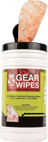 SILCA Gear Wipe Canister 110 Count 8 x 12" | Double Sided Towel for Cleaning Bikes | Grime Defense Wipes | Tough Bike Cleaning Wipes in Saudi Arabia