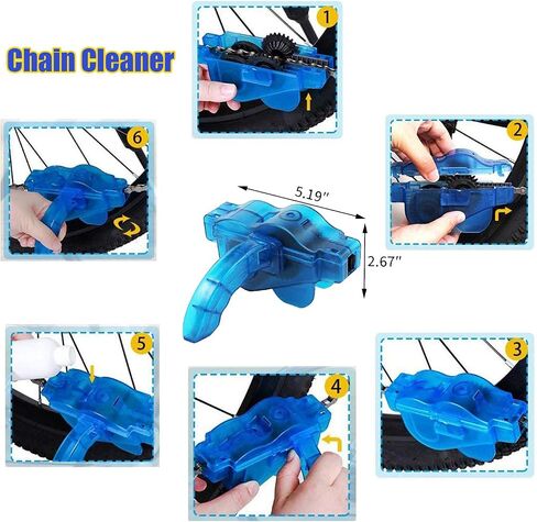 8PCS Bike/Bicycle Cleaning Tool Kit- Bike Cleaning Brush,Bike Chain Cleaner,Mountain Bike Maintenance Tool,Suitable for Mountain, Road, City, Hybrid,BMX Bike,Folding Bike in Saudi Arabia
