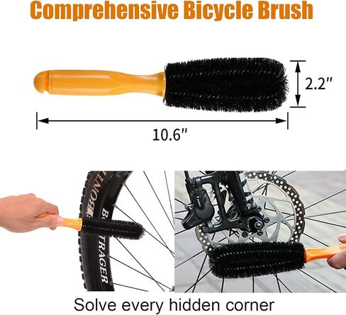 8PCS Bike/Bicycle Cleaning Tool Kit- Bike Cleaning Brush,Bike Chain Cleaner,Mountain Bike Maintenance Tool,Suitable for Mountain, Road, City, Hybrid,BMX Bike,Folding Bike in Saudi Arabia