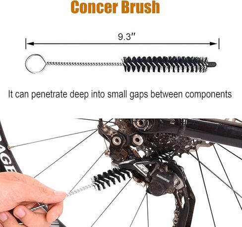 8PCS Bike/Bicycle Cleaning Tool Kit- Bike Cleaning Brush,Bike Chain Cleaner,Mountain Bike Maintenance Tool,Suitable for Mountain, Road, City, Hybrid,BMX Bike,Folding Bike in Saudi Arabia