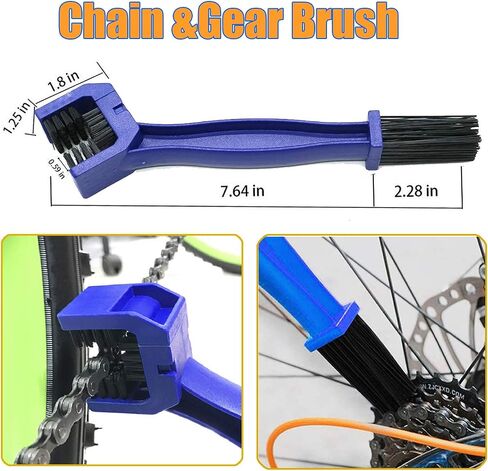8PCS Bike/Bicycle Cleaning Tool Kit- Bike Cleaning Brush,Bike Chain Cleaner,Mountain Bike Maintenance Tool,Suitable for Mountain, Road, City, Hybrid,BMX Bike,Folding Bike in Saudi Arabia