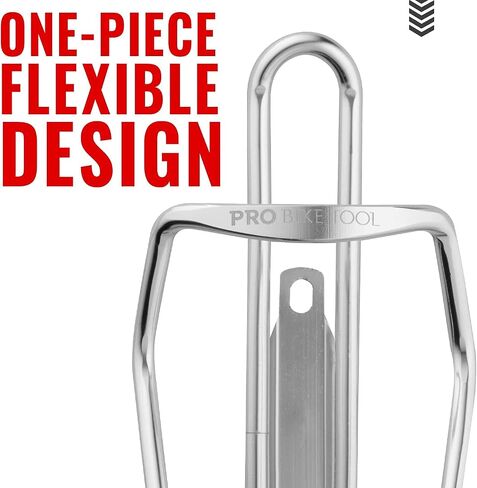 PRO BIKE TOOL Bike Water Bottle Holder - Lightweight, Glass Fiber Bicycle Water Bottle Cage in a Sleek Modern Design, Bike Bottle Holder for Road and Mountain Bikes (MTB) - Universal Bottle Cage in Saudi Arabia