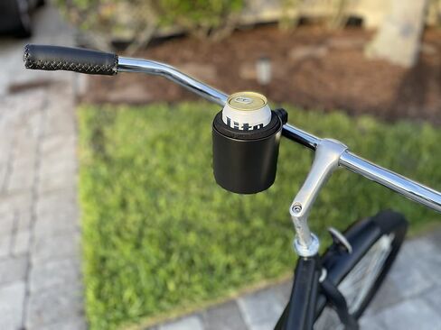 Stealth Bike Bottle Holder – Sturdy, Stainless Steel Bike Cup Holder for Handlebars – For Horizontal & Angled Bars, Cups up to 48 Oz. – Scooter, Cruiser, & Ebike Accessories, Classic Stainless in Saudi Arabia