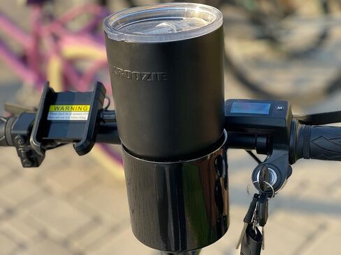 Stealth Bike Bottle Holder – Sturdy, Stainless Steel Bike Cup Holder for Handlebars – For Horizontal & Angled Bars, Cups up to 48 Oz. – Scooter, Cruiser, & Ebike Accessories, Classic Stainless in Saudi Arabia