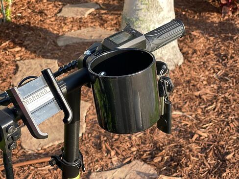 Stealth Bike Bottle Holder – Sturdy, Stainless Steel Bike Cup Holder for Handlebars – For Horizontal & Angled Bars, Cups up to 48 Oz. – Scooter, Cruiser, & Ebike Accessories, Classic Stainless in Saudi Arabia