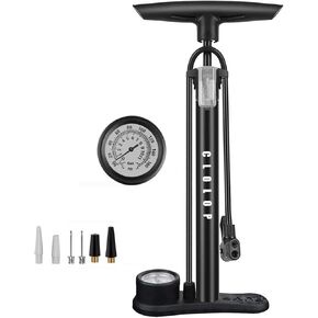 CLOLOP Bike Floor Pump with Gauge,Bike Pump High Pressure 160 PSI,Bicycle Pump with Air Ball Pump Inflator Fits Schrader and Presta Valve