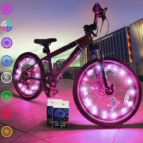 TINANA 2 Tire Pack LED Bike Wheel Lights Ultra Bright Waterproof Bicycle Spoke Lights Cycling Decoration Safety Warning Tire Strip Light for Kids Adults Night Riding in Saudi Arabia