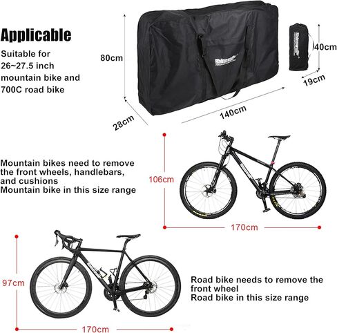 حقيبة حمل الدراجة القابلة للطي 26 بوصة حقيبة سفر دراجة تخزين حقيبة نقل للدراجة الجبلية in Kuwait