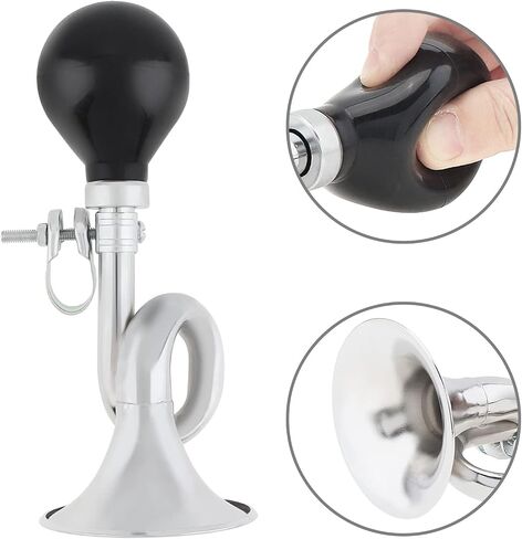 Tobefore Bicycle Bugle Retro Horn Loud Bike Snail Air Horn Metal Classic Vintage Bike Horn for 22mm Bicycle Handle for MTB Mountain Bike Road Bike Vehicles in Saudi Arabia