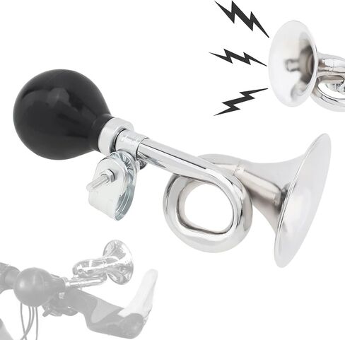 Tobefore Bicycle Bugle Retro Horn Loud Bike Snail Air Horn Metal Classic Vintage Bike Horn for 22mm Bicycle Handle for MTB Mountain Bike Road Bike Vehicles in Saudi Arabia
