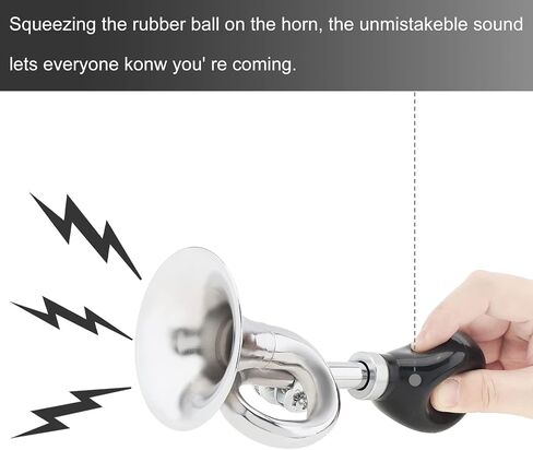 Tobefore Bicycle Bugle Retro Horn Loud Bike Snail Air Horn Metal Classic Vintage Bike Horn for 22mm Bicycle Handle for MTB Mountain Bike Road Bike Vehicles in Saudi Arabia