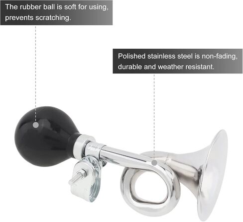 Tobefore Bicycle Bugle Retro Horn Loud Bike Snail Air Horn Metal Classic Vintage Bike Horn for 22mm Bicycle Handle for MTB Mountain Bike Road Bike Vehicles in Saudi Arabia
