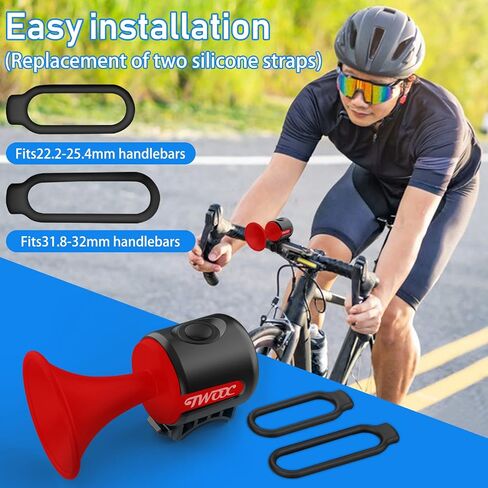 Bike Horn,120dB Bicycle Bells IPX4 Waterproof Bike Bell with 300mAh Battery Operated Electric Horn for Mountain/Road Bike/Scooters Adult and Kids in Saudi Arabia