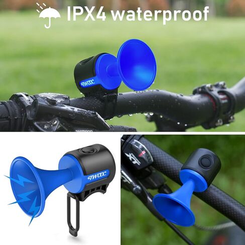 Bike Horn,120dB Bicycle Bells IPX4 Waterproof Bike Bell with 300mAh Battery Operated Electric Horn for Mountain/Road Bike/Scooters Adult and Kids in Saudi Arabia