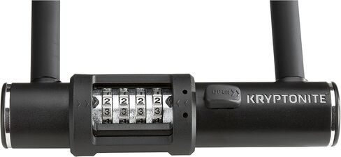 Kryptonite Combo Bike U-Lock Standard, Anti-Theft Security Bicycle Lock, 12mm Steel Shackle, 4-Digit Resettable Combination U Lock for Scooter Road Mountain Bikes in Saudi Arabia